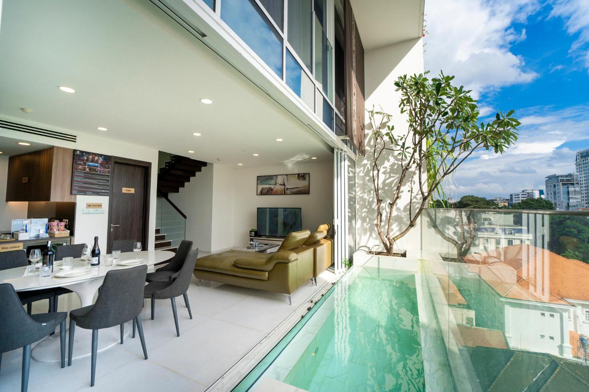Serenity Saigon Sky Villas - Free One Way Airport Shuttle مدينة هوشي منه المظهر الخارجي الصورة