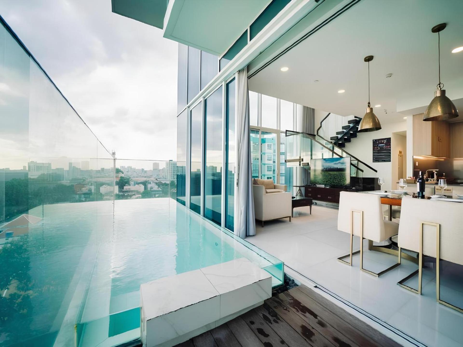 Serenity Saigon Sky Villas - Free One Way Airport Shuttle مدينة هوشي منه المظهر الخارجي الصورة